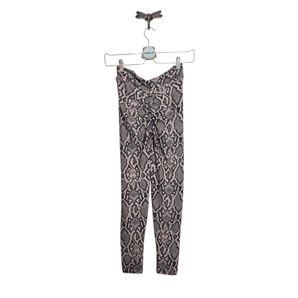 🔴 3/$30 Lici Python S Snake Reptile V-Cut Scrunch Legging S - Picture 3 of 13
